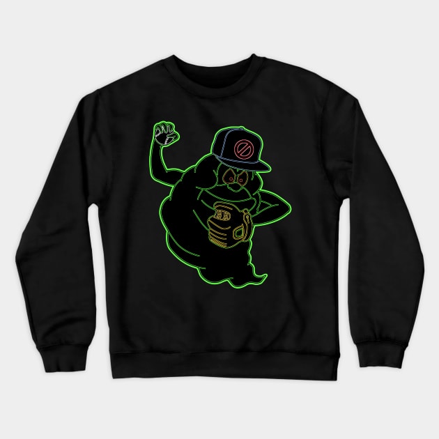 Neon Slime Ball Crewneck Sweatshirt by CineFluxProd